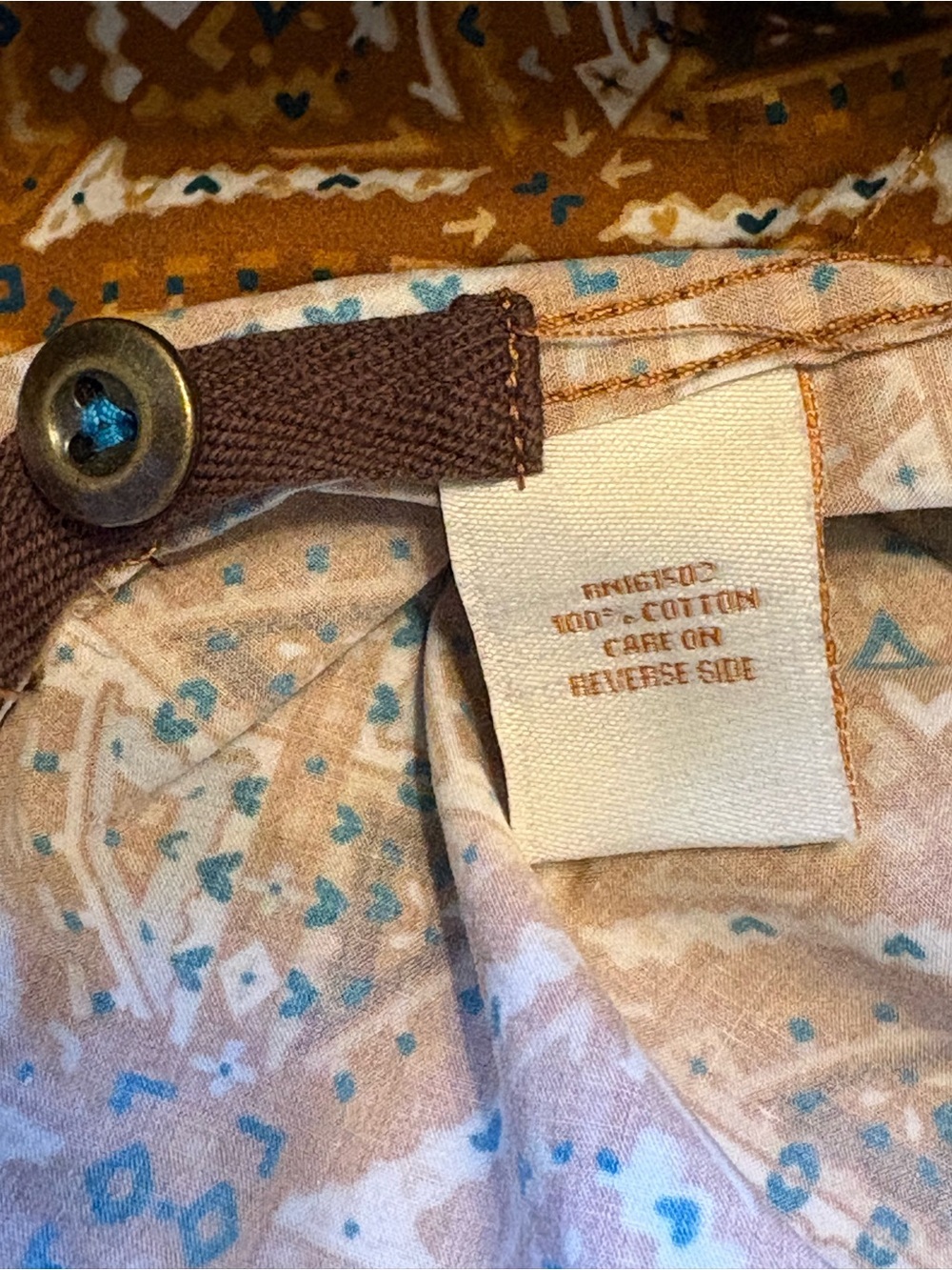The Territory Ahead Rust Geo Cotton Short Sleeve Button-Down Shirt | Men’s XXL - Picture 9 of 11